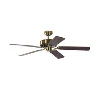 Ventilateur de plafond Potkuri Laiton antique / Acajou Pepeo