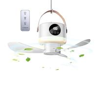 Ventilateur de plafond pour tente de camping avec lumière | Ventilateur | Ventilateur de plafond pour extérieur, voiture, camping-car, chambre à coucher, tonnelle, terrasse, plage, patio