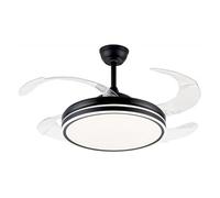 Ventilateur de plafond rétractable avec lumière LED et minuterie CEILY BRISE B Noir