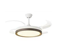 Ventilateur de plafond rétractable avec lumière LED et minuterie CEILY BRISE DWD Bois Noir