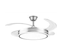 Ventilateur de plafond rétractable avec lumière LED et minuterie CEILY BRISE SL Plata