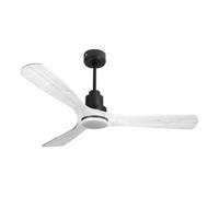 Ventilateur de plafond Réversible Thermostat Dimmable Wifi Moteur à courant continu Toits en pente Télécommande Lumière à trois tons