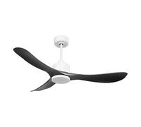 Ventilateur de plafond Réversible Thermostat Wifi Moteur à courant continu Toits en pente Télécommande TiomanD132C0364873 Blanc
