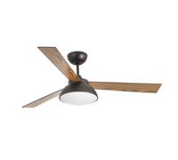 Ventilateur de plafond Rodas DC Marron 132 cm avec LED Faro