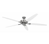 Ventilateur de plafond avec chainette Classic Royal Chrome brossé 180 Blanc / Gris clair