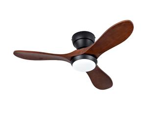 Ventilateur de plafond - SANS MARQUE - 90 cm - 3 pales bois - LED 3CCT - Moteur CC silencieux