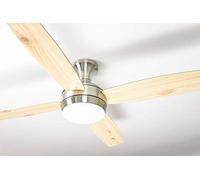 Ventilateur de plafond Saturn Nickel avec lumière aireRyder