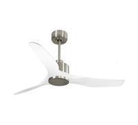 Ventilateur de plafond Thassos - Réversible, Thermostat WiFi, Télécommande, 2/3 Lames, Silencieux, Argent
