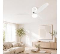 Ventilateur de plafond THOMSON SARA - 3 pales - Moteur DC silencieux - Ø132 cm - Télécommande incluse