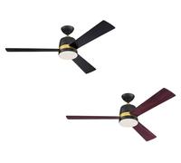 Ventilateur de plafond Tristan Noir 132 cm avec éclairage et télécommande