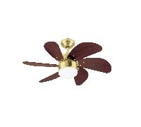 Ventilateur de plafond Turbo Swirl Laiton 76 cm Laiton satiné