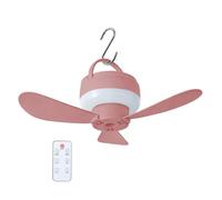 Ventilateur de plafond USB 3 vitesses avec télécommande avec lumière 1800 | Ventilateur de plafond intelligent d'extérieur pour camping, cour, terrasse, auvent, abri, garage, balcon, camping-car