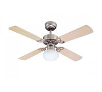 Westinghouse Ventilateur de plafond Vegas 7227240 - E27 - métal aluminium brossé