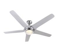 Ventilateur de plafond ventilateur lampe de salon ventilateurs ventilateur de cuisine, télécommande 3 niveaux avant/retour, verre opale blanc, LED 20W 1100Lm blanc chaud, PxH 137x37,2cm