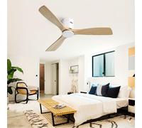 Ventilateur de plafond - Ventilateur pour plafond - Plafonnier - Ventilateur avec lampe - Ventilateur pour salon - Diamètre : 132 cm