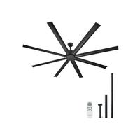 Ventilateur de Plafond-VEVOR-214 cm-avec Télécommande 6 Vitesses-8 Pales Aluminium-Moteur CC Réversible