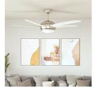 Ventilateur de plafond - VIDAXL - 128 cm - Blanc - 3 vitesses - Télécommande incluse