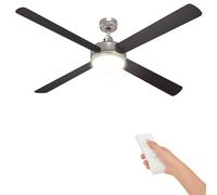 Ventilateur de plafond vidaXL avec éclairage et télécommande, Ø 130 cm