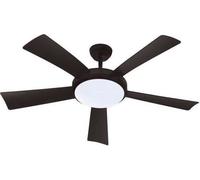 Ventilateur de plafond WALLIS Noir, Ø132cm, 38W, Éclairage LED 18W, 9+2 Vitesses, Télécommande Incluse