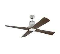 Ventilateur de plafond Winche Chrome DC avec LED & télécommande Faro