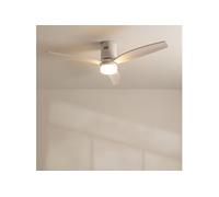 Ventilateur de plafond WIND CALM 40W silencieux pales ABS IP44 LED 15W