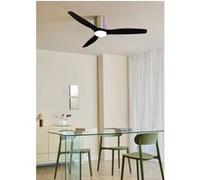 Ventilateur de plafond WIND CALM CUSTOM WOVEN silencieux 40W Ø132 cm en bois avec lumière LED, finitions corde, fonction été/hiver, programmable