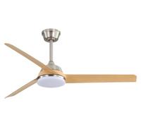 Ventilateur de plafond Zimilo 52 pouces avec éclairage LED, intensité réglable, ventilateur 22 W avec télécommande, moteur CC silencieux, 6 vitesses, minuterie, réversible