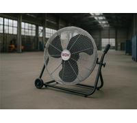 Ventilateur de plancher industriel puissant, avec une pale de 60 cm et un boîtier entièrement métallique