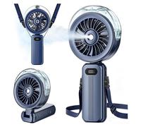 Ventilateur de poche, à batterie, rechargeable, avec refroidissement par eau, puissant, ventilateur mini portable, batterie 6000 mAh, petit, pliable, avec port USB