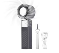 Ventilateur de Poche Compact,Sans Pale Silencieux et Portatif - Rafraîchisseur d'Air Sans Pales sur Batterie avec 199 Vitesses et Affichage Numérique pour Voyage Plein Air