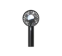 Ventilateur de poche,ELVANZA,mini-ventilateur,ventilateur portable,circulation d'air en spirale,panneau miroir,autonomie exceptionnelle,sept pales,noir Noir