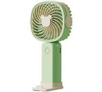 Ventilateur de poche,ELVANZA,petit ventilateur USB,ventilateur portable,3 000 tours/minute,peut servir de support pour téléphone portable,autonomie très longue,vert Vert