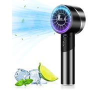 Ventilateur de poche, mini-ventilateur en métal de 2600 mAh, rechargeable par USB, ventilateur portable avec batterie et 4 vitesses, vitesse maximale : 7000 tr/min, autonomie : 16 heures, petit format