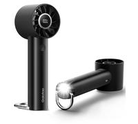 Ventilateur de poche turbo avec lampe de poche LED - Mini ventilateur portable pour une utilisation à la maison et en extérieur