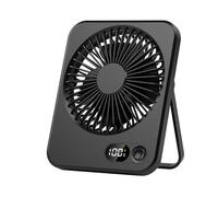 Ventilateur de poche USB 3000mAh - 5 vitesses angle 180° écran LED faible bruit bureau extérieur maison NORVYN