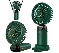 Ventilateur de poche, ventilateur portable rechargeable par USB avec 5 vitesses, mini-ventilateur alimenté par batterie, ventilateur de bureau pliable