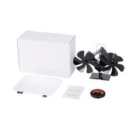 Ventilateur De Poêle À 12 Pales Alimenté Par La Chaleur Support Brûleur Bois Double Tête Cheminée Chauffage Domestique Silencieux Distribution Efficace Vents Forts