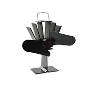 vidaXL Ventilateur de poêle alimenté par chaleur 2 pales Noir