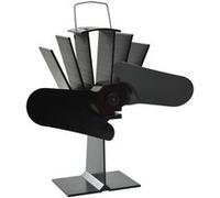 vidaXL Ventilateur de poêle alimenté par chaleur 2 pales Noir