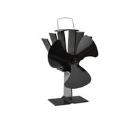 vidaXL Ventilateur de poêle alimenté par chaleur 3 pales Noir