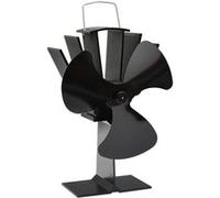 vidaXL Ventilateur de poêle alimenté par chaleur 3 pales Noir