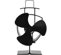 vidaXL Ventilateur de poêle alimenté par chaleur 3 pales Noir