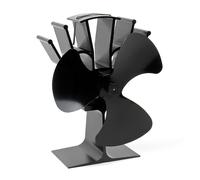 WilTec Ventilateur de poêle à bois - 3 Hélices - 1100 tr/min - 70-350 °C - Autoalimentation thermique par Chaleur Sans courant - Distribution homogène de chaleur de cheminée