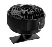 Ventilateur De Poêle Cheminée À 5 Pales Chaleur Avec Couvercle Thermodynamique For Automne Hiver Brûleurs Bois D'intérieur Cheminées Chaudes Vents Forts(With Thermometer)