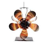 Ventilateur de poêle sans électricité avec 5 pales, silencieux, fonctionnement silencieux pour cheminée, poêle, cheminée, bois