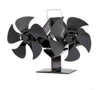 Ventilateur de pour cheminée Électricité 22.5cm Magnétique Ventilateur | Aimants puissants, fixation conduit, distribution chaleur optimale, , 22.5cm