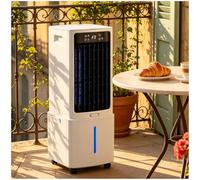 Ventilateur de refroidissement à eau portable, refroidisseur d'air de 12 L avec 2 blocs de glace, 588 CFM, 3 vitesses, minuterie de 7,5 h, large oscillation pour tente et chambre