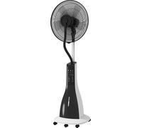 Ventilateur de refroidissement à eau sur pied avec brouillard de pulvérisation, télécommande, minuterie oscillant à 3 niveaux, réservoir d'eau de 3 L, ventilateur à eau de 90 W avec roues de 125 cm Ao