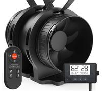 Ventilateur de refroidissement à tube de 100 mm, silencieux, avec capteur et télécommande