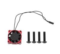 Ventilateur de Refroidissement de Moteur électrique RC, Haute Vitesse, 40x40mm, 16000 Tr/min, Dissipateur de Chaleur, ESC en Aluminium sans Balais pour 1/10 1/8 1/12 RC (Rouge)